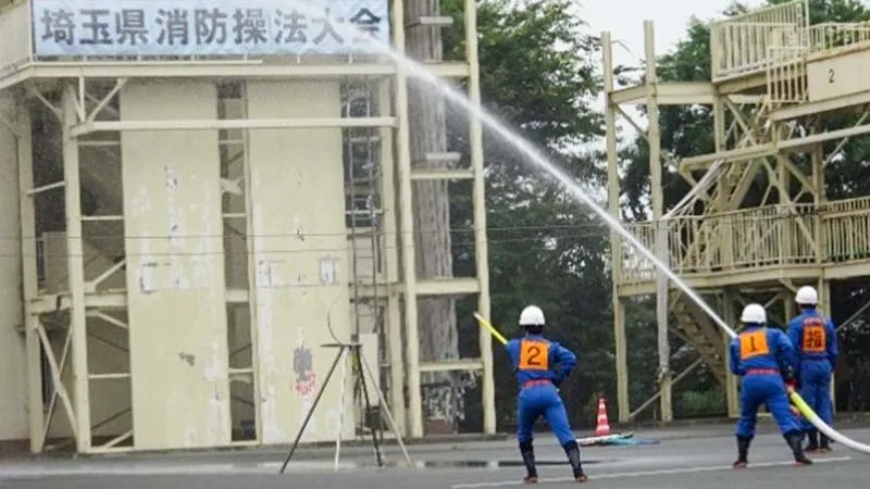 埼玉県消防操法大会の様子