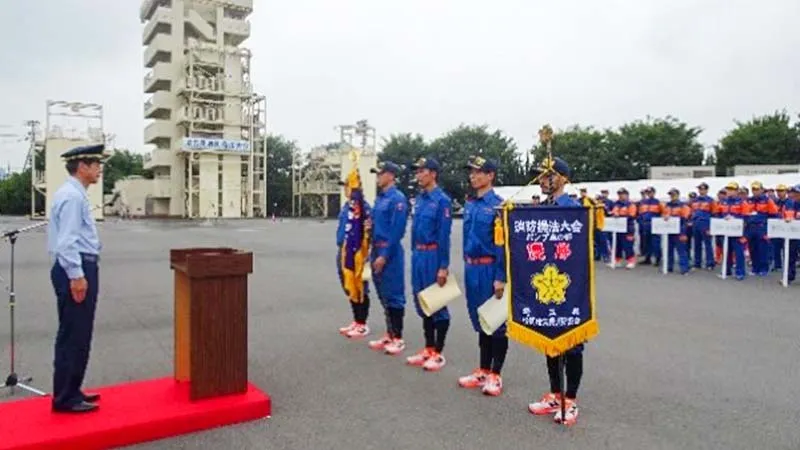 埼玉県消防操法大会の様子